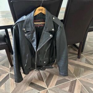 Black Leather Biker Jacket
